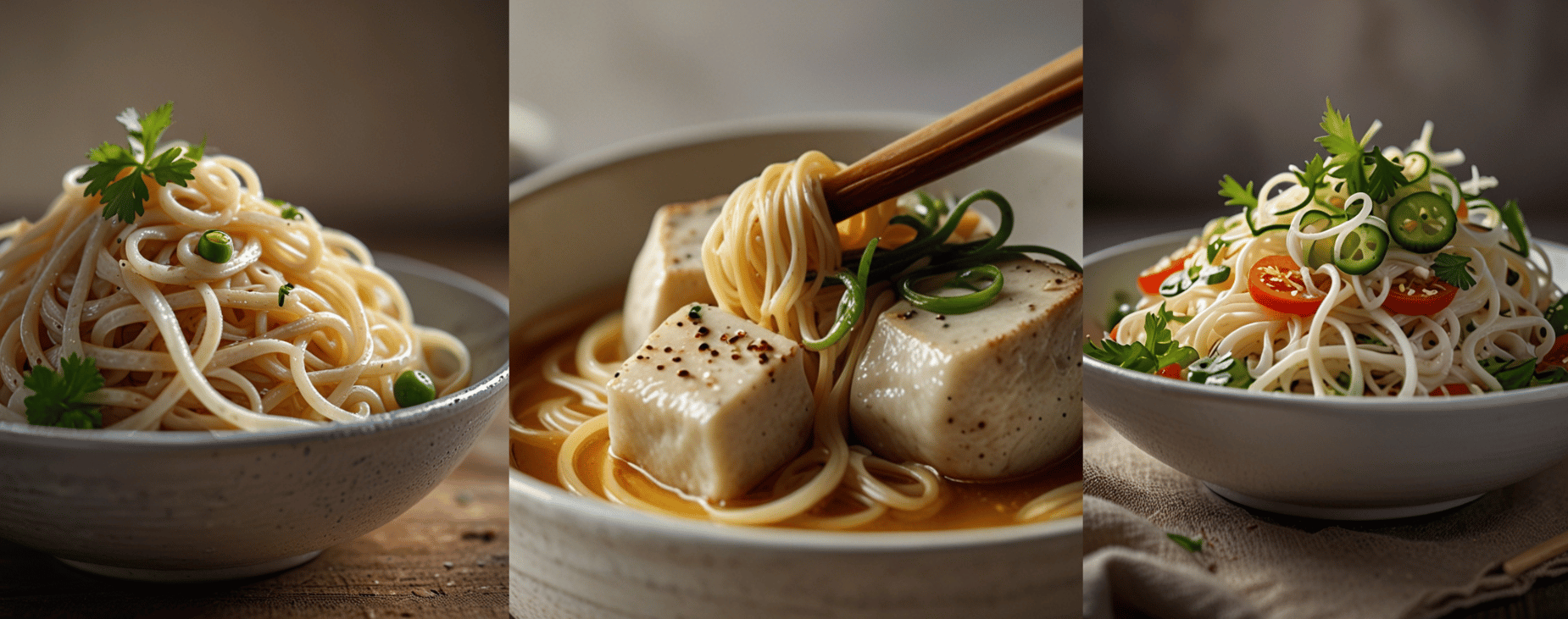 Strisce di Tofu Originali, Noodle di Tofu, Noodles di Tofu